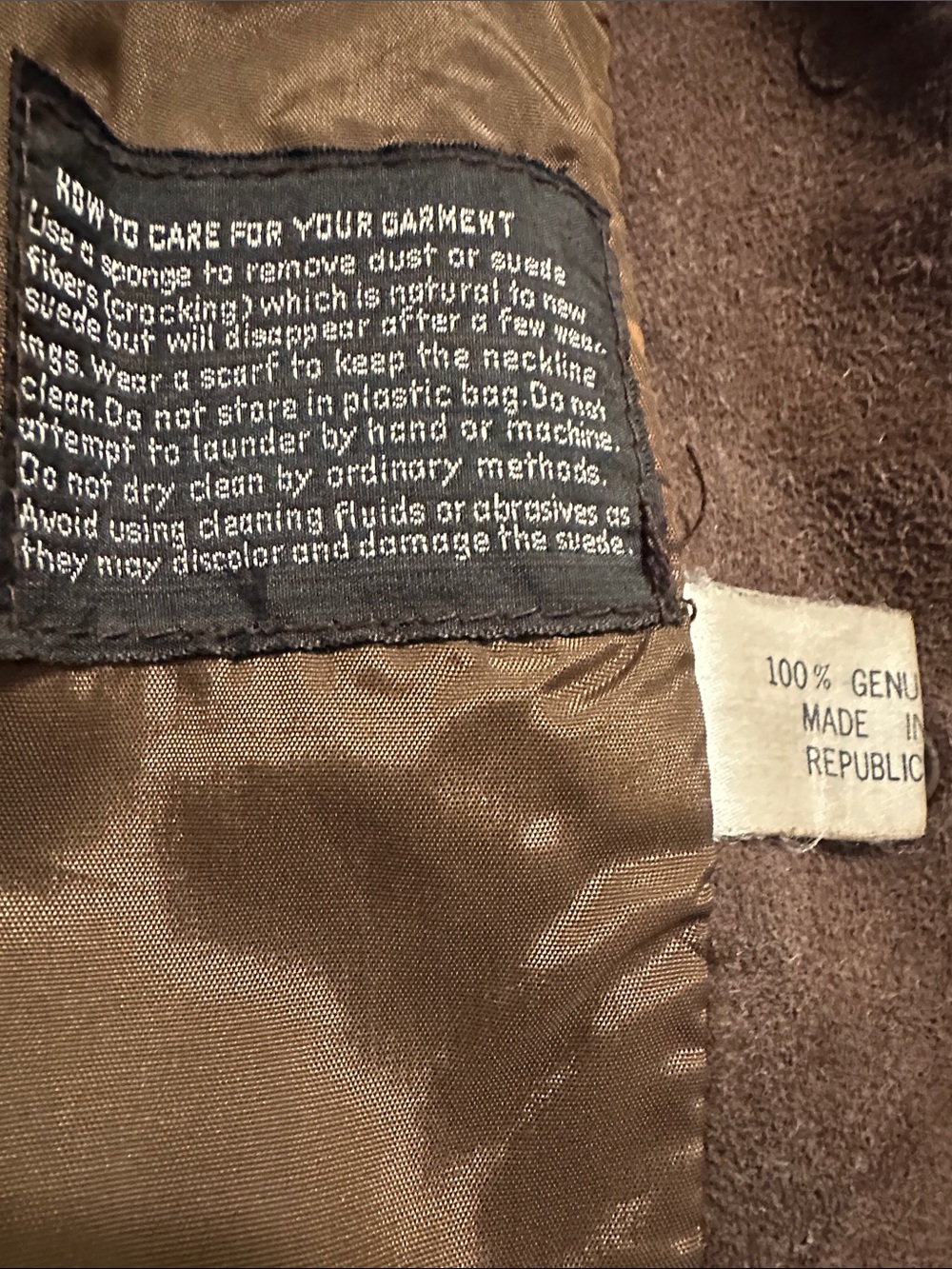 Vintage The Tannery Suede Fringe Jacket - Dark Brown - Picture 4 of 4